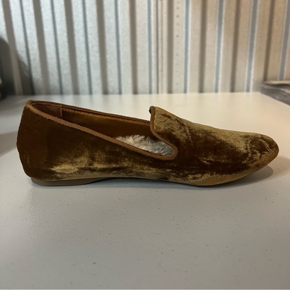 Birdies Velvet Slip On flats Women’s Loafers Orange / gold colour Size 5 - Picture 2 of 12